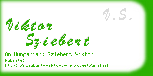 viktor sziebert business card